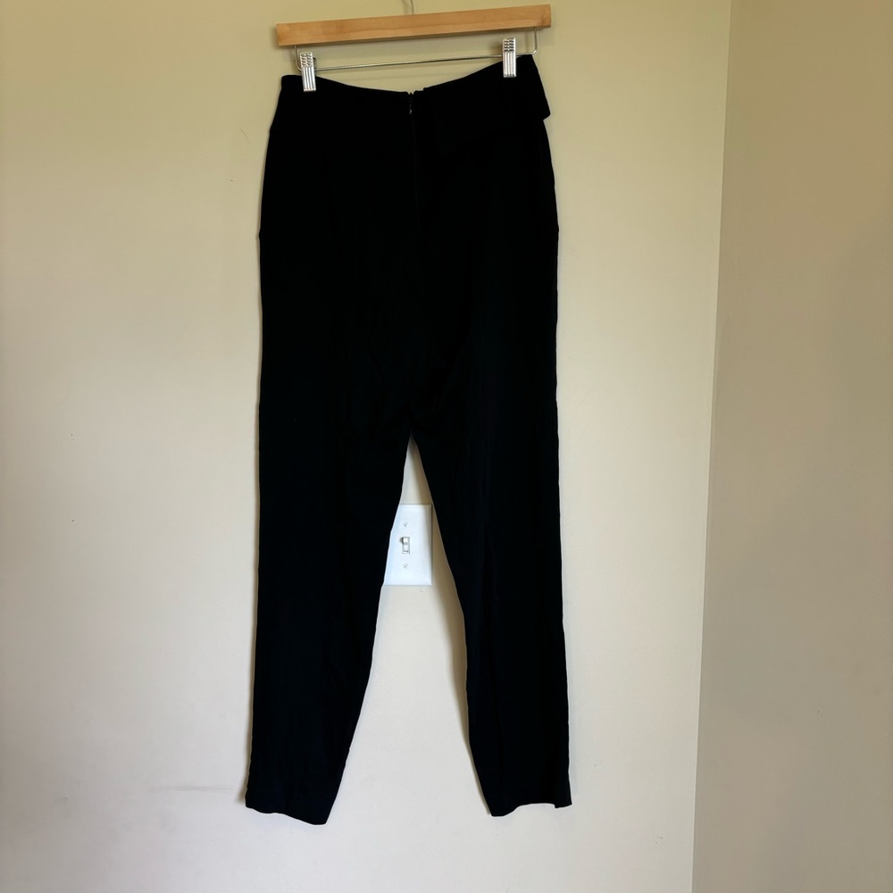 Michelle Mason Women's Size 6 Drape‎ Black Dress Pants Trousers